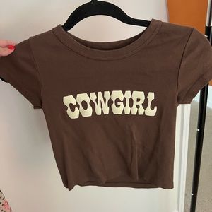 Brandy Melville Cowgirl Baby Tee